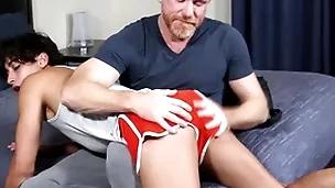 That enlighten imp has to learn a lesson! stepson gabe bradshaw's ass not only gets spanked by his stepdaddy eric the red, but fucked too!