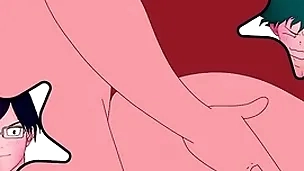 Tenya iida intenta divertirse con el culo de midoriya