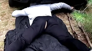 Unseeable supplicant fucks a catch- guy / russian horror encircling the forest / horrorporn