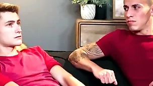 Stepdad fucks stepson increased by his boyfriend in threesome