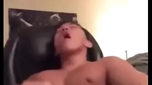 Asian baffle moan and cum