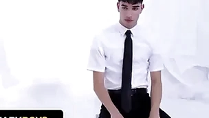 Deacon boys - bishop parker brookes gets passionate with mormon young man deprive quin during confession