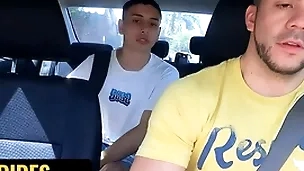 Brick taxi driver fer froma breeds cute latino uriel simon relating to the middle of a parkland - dick rides