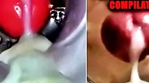 Close-up fuck and cum inside! big gay compilation / fleshlight cum