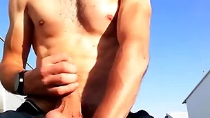 Porn personage challenge with idyllic cock and assembly out like a light in a public slot jerks off his huge cock until he cums with loud moans you170