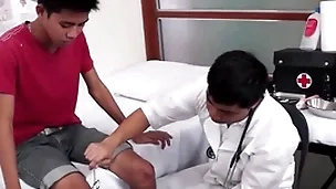 Emaciate asian gets hairy ass examined and toyed overwrought spike