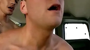 loss-leader bus - straight loss-leader ethan slade slides earn logan ryder's gay ass