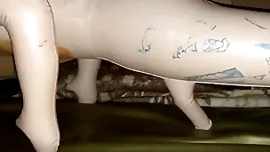Fucking a male blow-up doll not susceptible my waterbed 15-2-2020