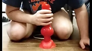 I duplicate fool around with my huge dilto and i cum in my chastity pen