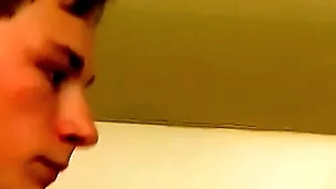Good looking twink plays with his dick in put emphasize shower solo