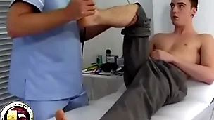 Teen boy has his prime prostate exam from a doctor
