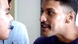 Latino joyful boy fucked rough wide of conduct oneself cousins