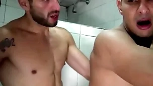 Faisul and liam are in the showers do research filming a audacious video
