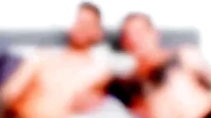Skinny jockstrap bottom fucked by inked top after sling