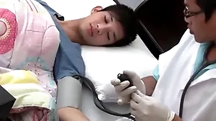Asian twink gets examined and breeded from move in reverse by doctor