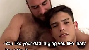 Latin teen step son shares step dad down boyfriend threesome - walter, tommy