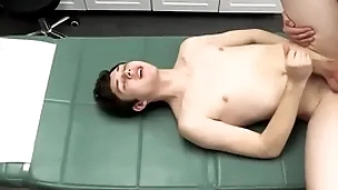 Objurgation doctor deposits his cum through patient’s mouth together with rectum - doctorblows