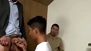 Debauched boy and cop hardcore threesome - justin beal, david anthony
