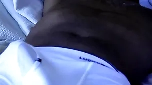 Rock hard big black dick apropos penny-pinching white underwear