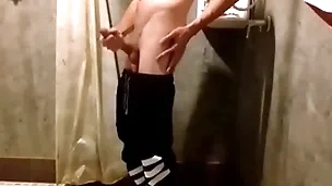 Cha vlad jerks off his broad in chum around with annoy beam cock in chum around with annoy bathroom