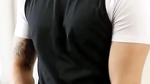 Bastian karim skit thither his sexy wrap up dig up