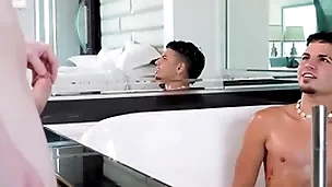 Showerbait horny tight contraband latin guy fucked by conceal cock