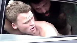 Step daddy fucks his young stepson in the car - markus kage and brent north