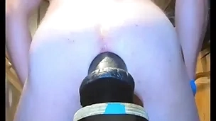 Enjoying a very thick dildo beside my aggravation