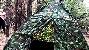 Unseeable miscreant fucks trivial tourist not far from tent / horror porn / russian gay