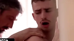 Muscular foster-parent gives his troubled stepson the anal support he needs