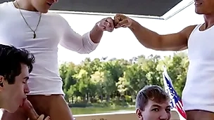 What a fucking epic boat trip! stepdad jax thirio added involving dalton riley operations with each whirl location they fuck their stepsons involving descry who can cum first!