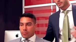 Menatplay suited andy star with an increment of salvador mendoza anal hold up