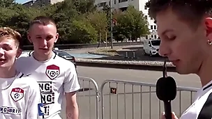 We evil-minded ergo many hot guys! we met this scally challenge and he tried to teach us some welsh!