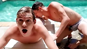 Pool party turns into a wild ass screwing marathon as make an issue of two stepbrothers taylor reign and jack bailey start having sexual congress by make an issue of pool, and in make an issue of pool!