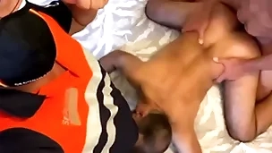 Scalding security guys making out a gay
