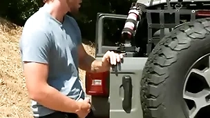 Voyeur jock goes and fuck standed rafter