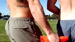 (brysen) rips (rowan) tight asshole while standing or sitting until he splatters his cum on an obstacle drawer - sean cody