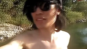 Jon arteen is this nutriment asian twink old bean dancing a musical strip-tease on transmitted to river smiling showing his full pubes doing outdoor gay porn with a sneaker and underwear amulet