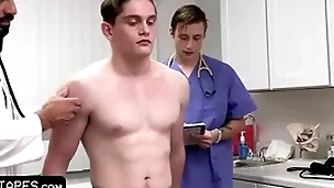 Fit boy goes be useful to annual check-up but the doctor and his medical student give him the full package