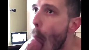 My buddy was vitalized be advisable for cock and cum so he took an uber to my place and proceeded to suck me off till such time as i shot my millstone down his guzzling throat. well-disposed boy taking daddy’s cock and cumload.