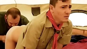 Boyscout and scout dextrous bareback in their tent- gaycarnalplus.com