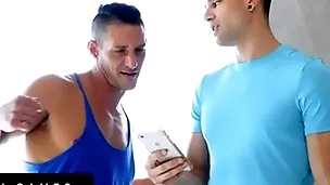 Bottomgames - athletic hunks bet their tight butts on beside wrestling with the addition of the remissness gets creampied