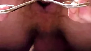 Garden clay pipe enema coupled with anal distension