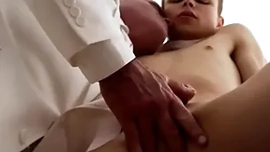 Tiny boy and silver old man trade blowjobs- masonicboyz.com