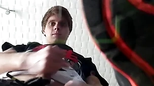 Pov: hot twink makes you worship his sneakers with the addition of cums on you