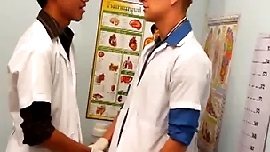 Uniformed twinks breeding asian come what may roughly threesome for cum