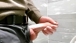 Sultry at the mall. masturbating in the public restroom.