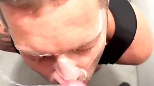 My big facial cum surpassing face dabbler compilation